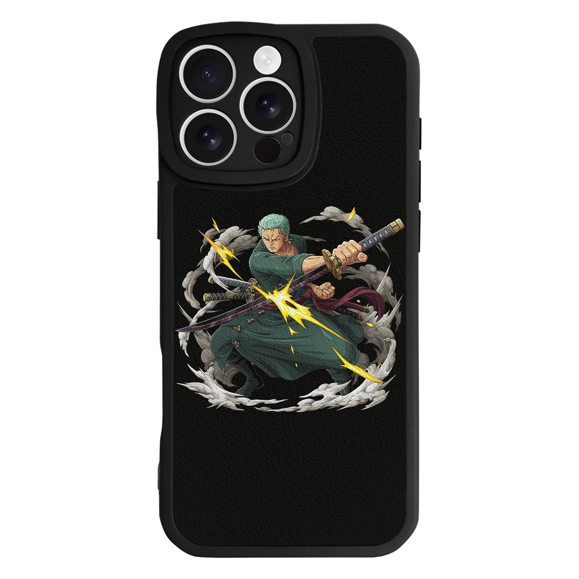 （画像用） ワンピース ロロノア・ゾロ ONE PIECE Roronoa Zoro 【iPhone 16シリーズ対応】シリコンスマホケース（レザー調） 材質：シリコン